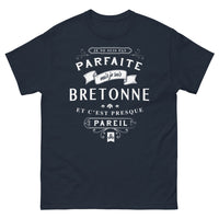 Thumbnail for T-shirt Bretonne marine - Je ne suis pas parfaite, mais Bretonne