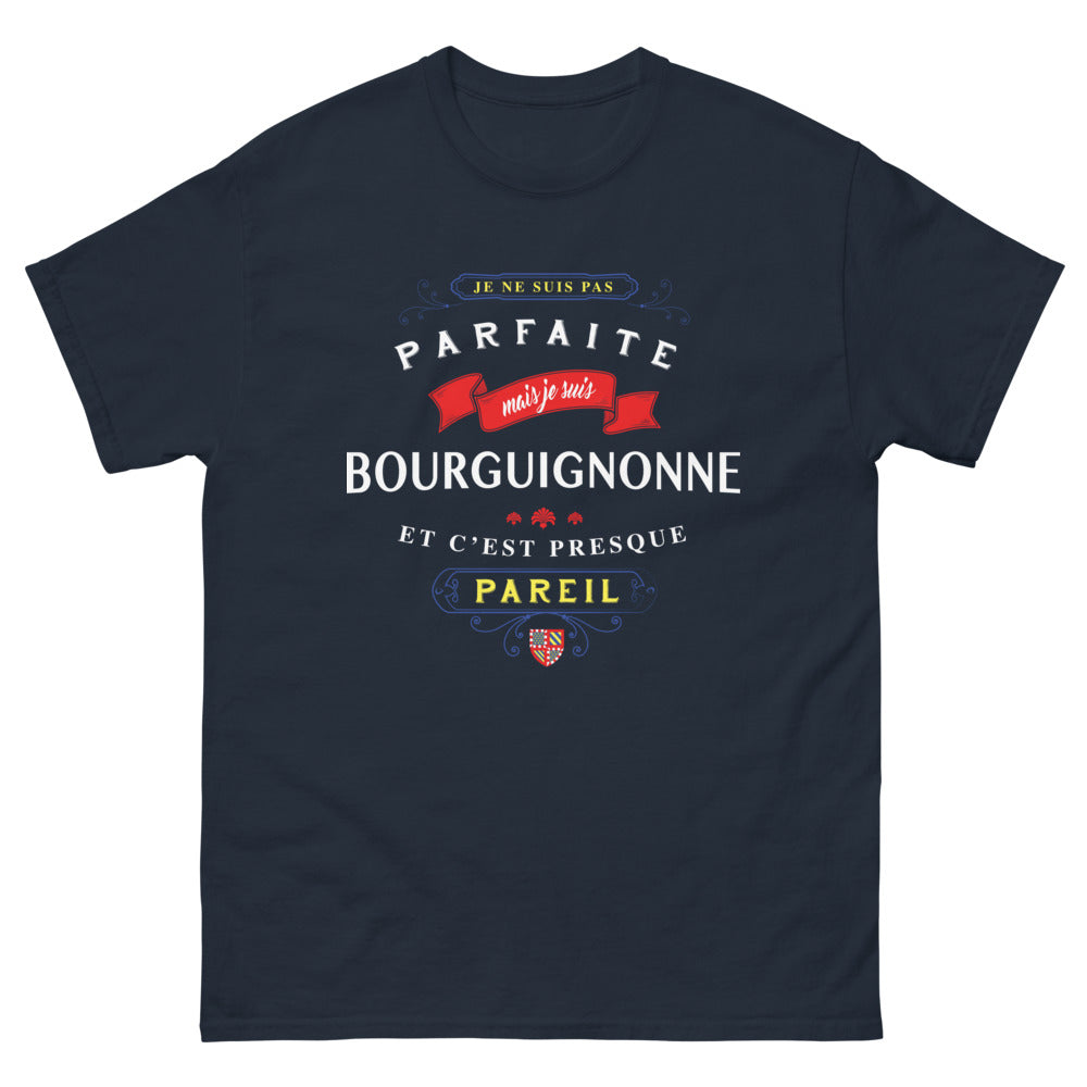 T-shirt Bourguignonne marine - Je suis Bourguignonne, c'est presque pareil
