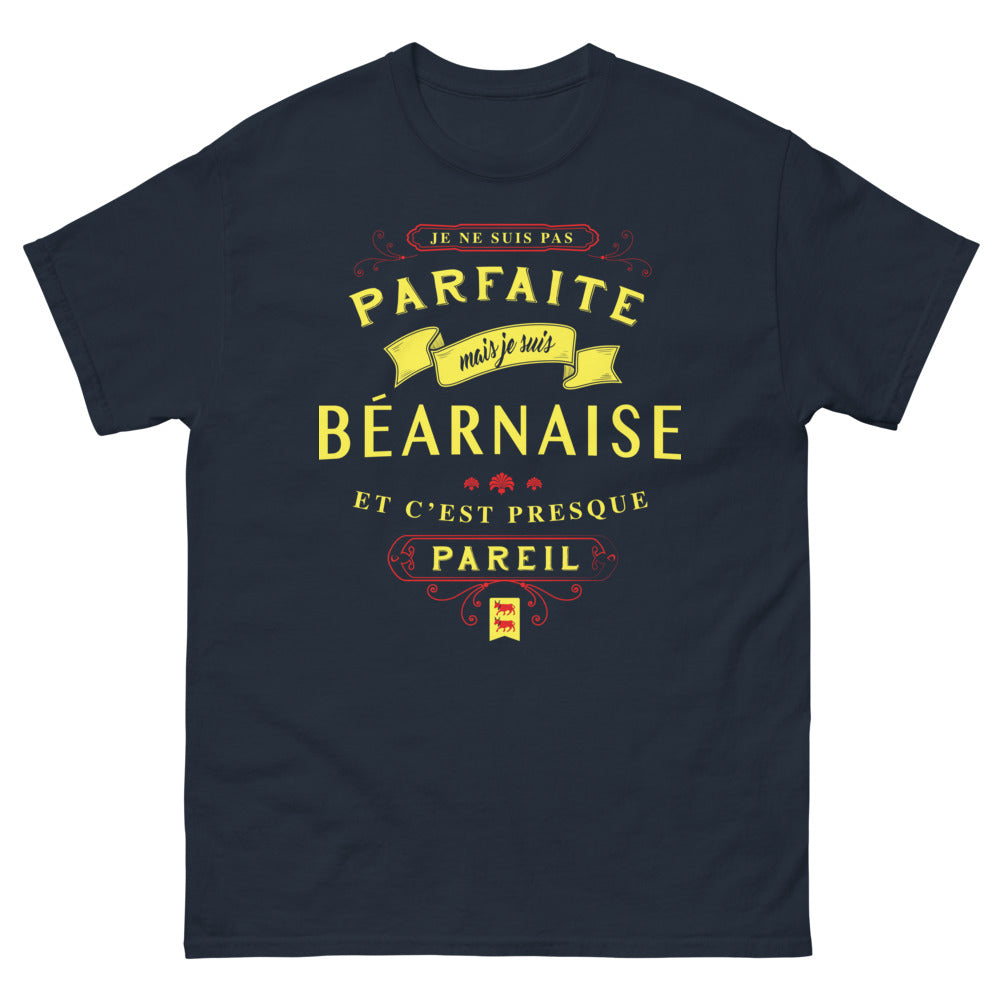 T-shirt Béarnais marine - Je ne suis pas parfaite mais je suis Béarnaise
