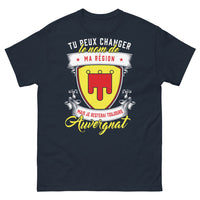 Thumbnail for T-shirt Auvergne marine - Tu peux changer le nom, mais je resterai Auvergnat