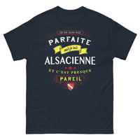 Thumbnail for T-shirt Alsace marine - Je ne suis pas parfaite mais je suis Alsacienne