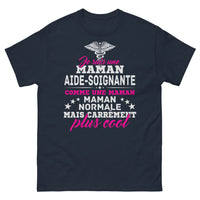 Thumbnail for T-shirt Maman aide-soignante marine - Plus cool qu'une maman normale