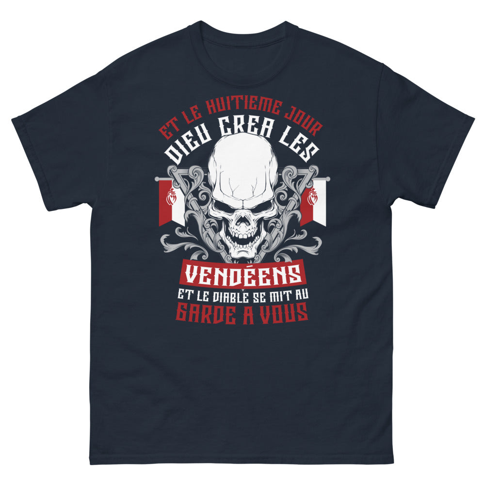 T-shirt Vendéens marine - Et le huitième jour Dieu créa les Vendéens