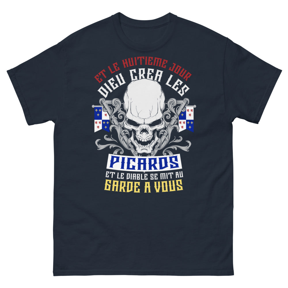 T-shirt Picard marine - Et le huitième jour, Dieu créa les Picards
