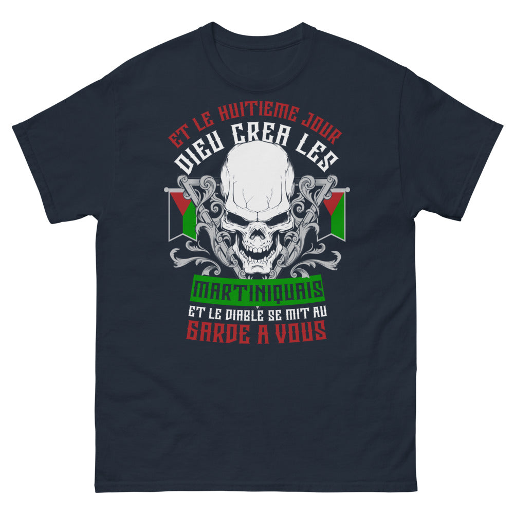 T-shirt Martinique marine - Et le huitième jour, Dieu créa les Martiniquais