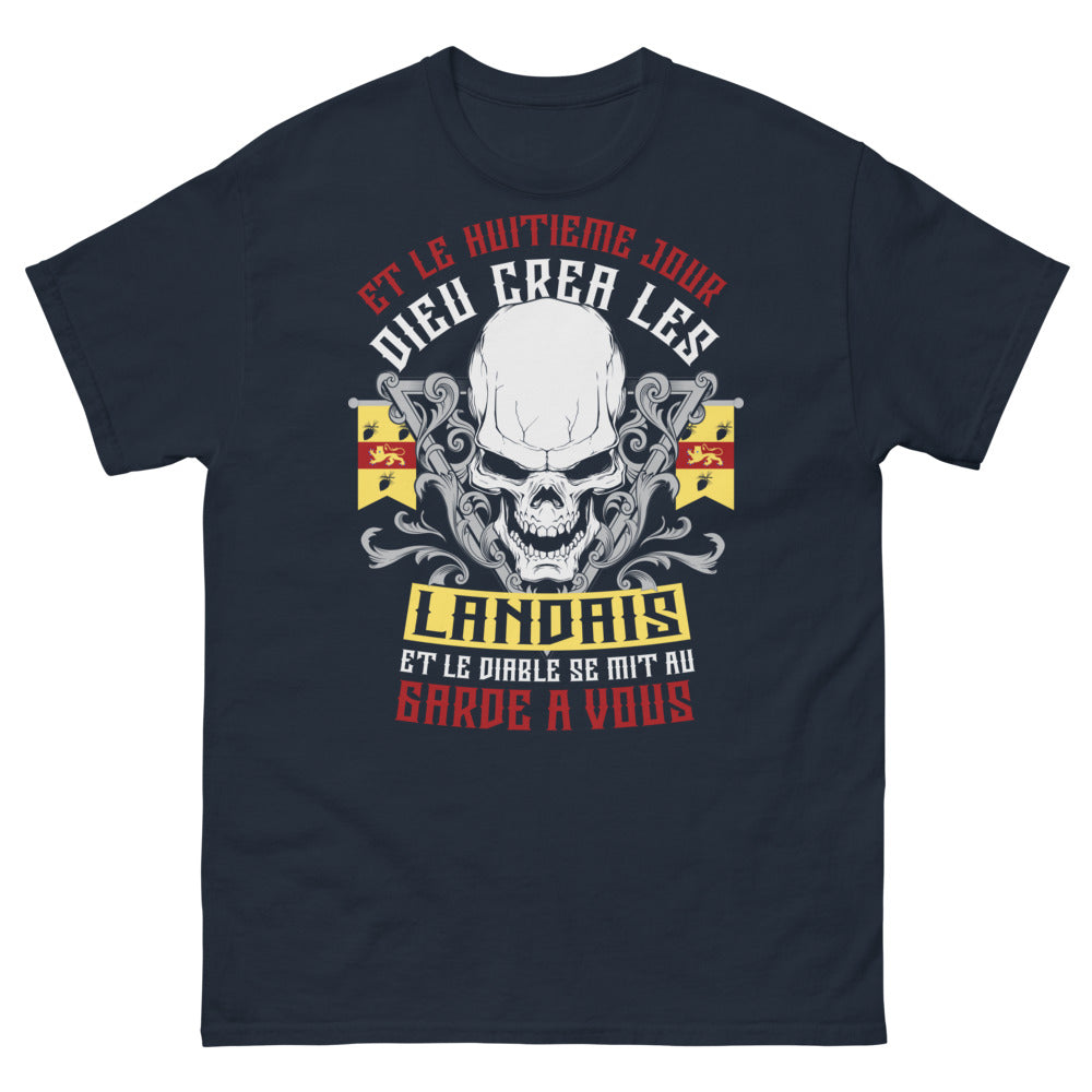 T-shirt Landais marine - Et le huitième jour Dieu créa les Landais