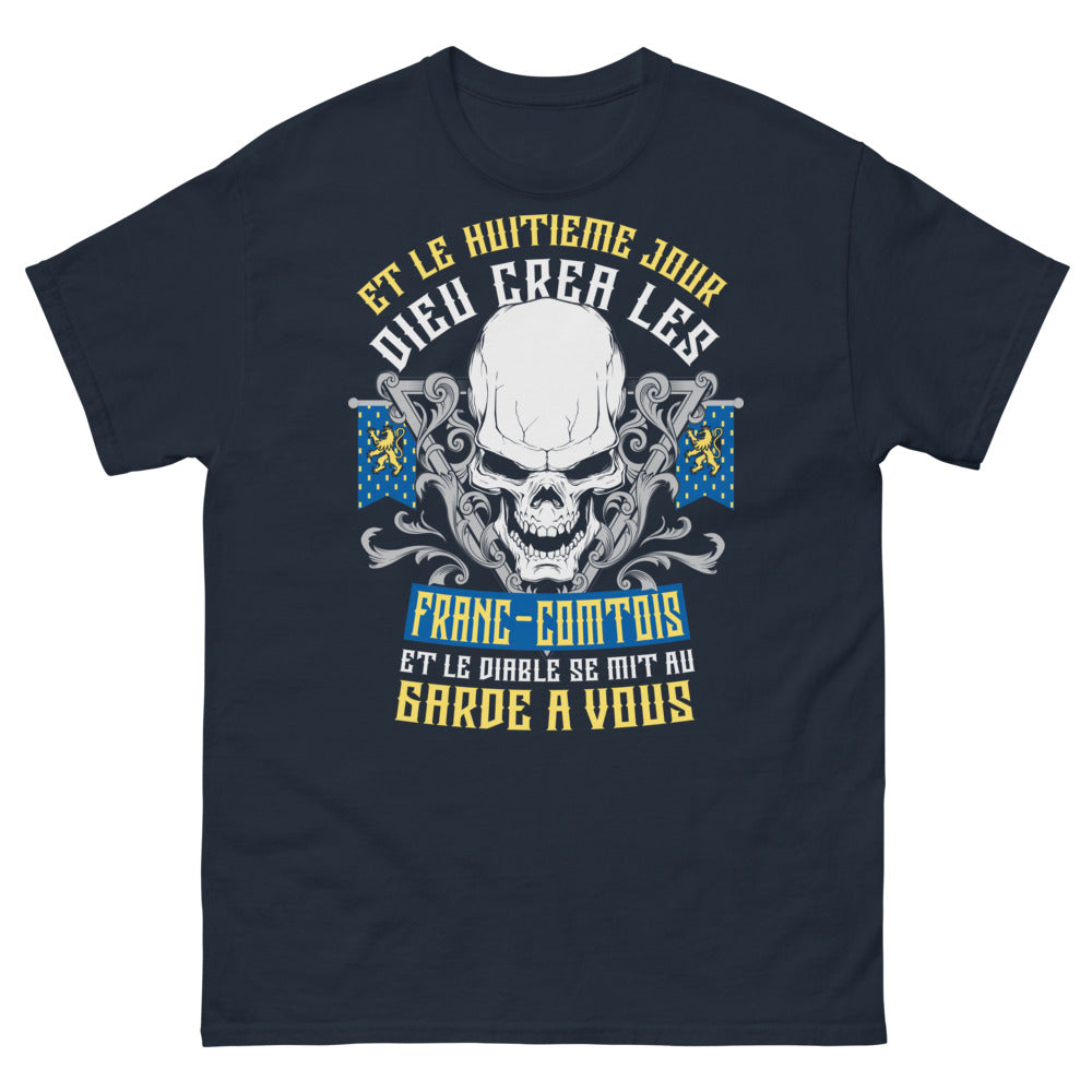 T-shirt Franche-Comté marine - Et le huitième jour, Dieu créa les Franc-Comtois