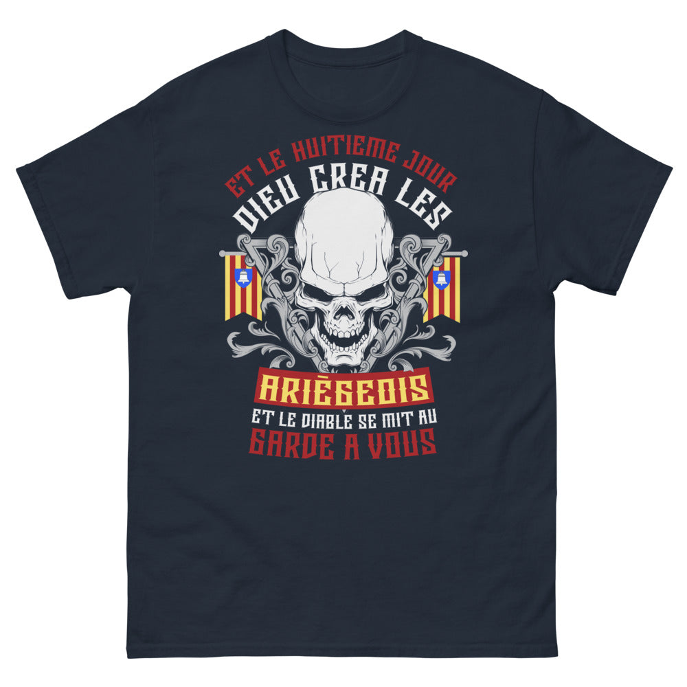 T-shirt Ariège marine - Et le huitième jour, Dieu créa les Ariégeois