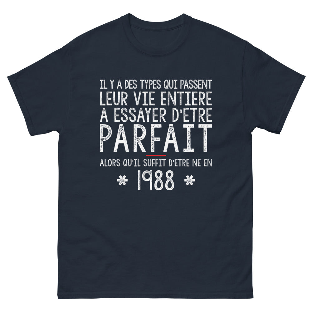 T-shirt Né en 1988 marine - Parfaitement Formé