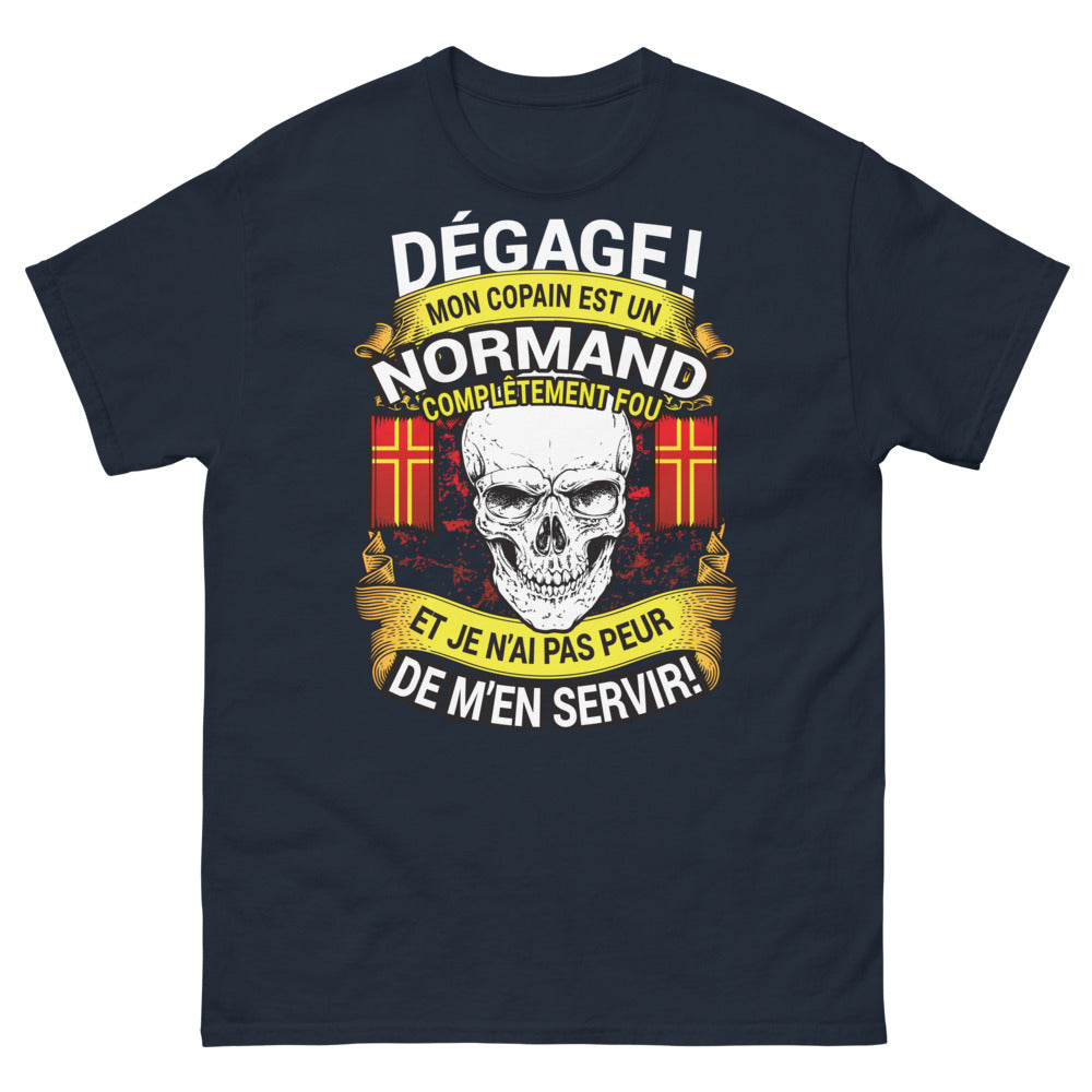 T-shirt Normandie marine - Dégage, mon copain normand fou