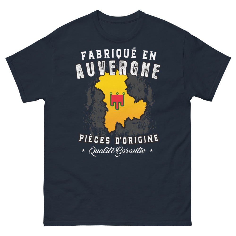 T-shirt Auvergne marine - Fabriqué en Auvergne