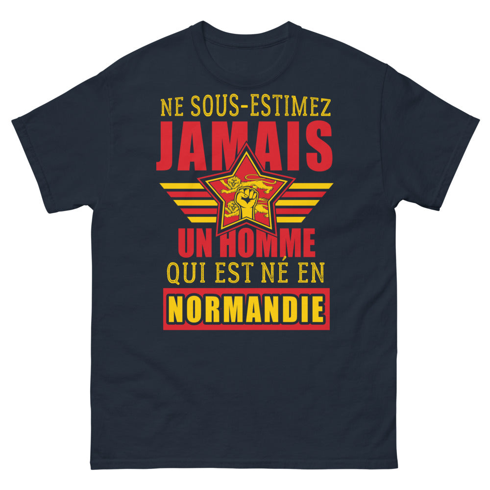 T-shirt Normandie marine - Né en Normandie