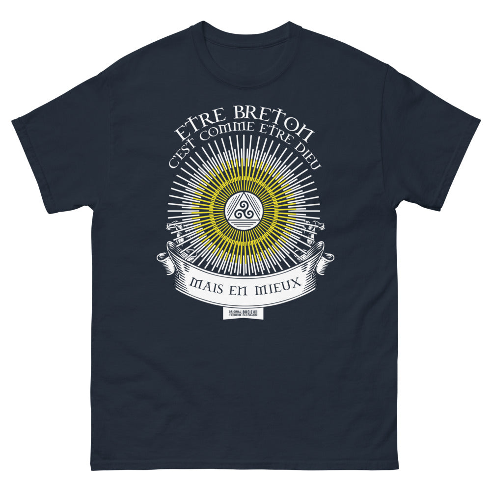 T-shirt Bretagne marine - Être Breton, c'est divinement mieux