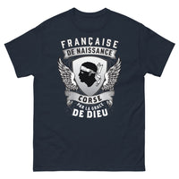 Thumbnail for T-shirt Corse marine - Française de Naissance, Par la Grâce de Dieu