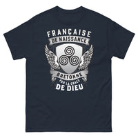 Thumbnail for T-shirt Bretagne marine - Française de naissance, Bretonne par la grâce de Dieu