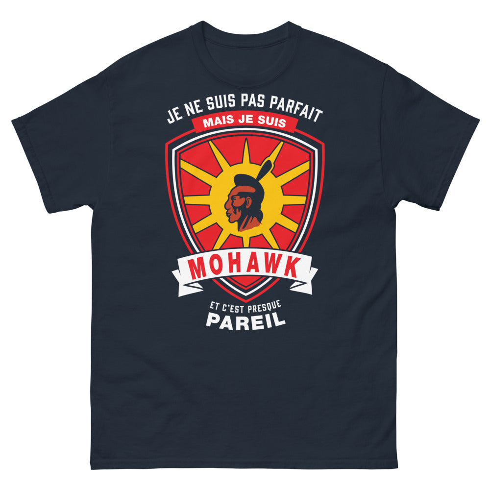 T-shirt Mohawk marine - Je ne suis pas parfait mais je suis Mohawk