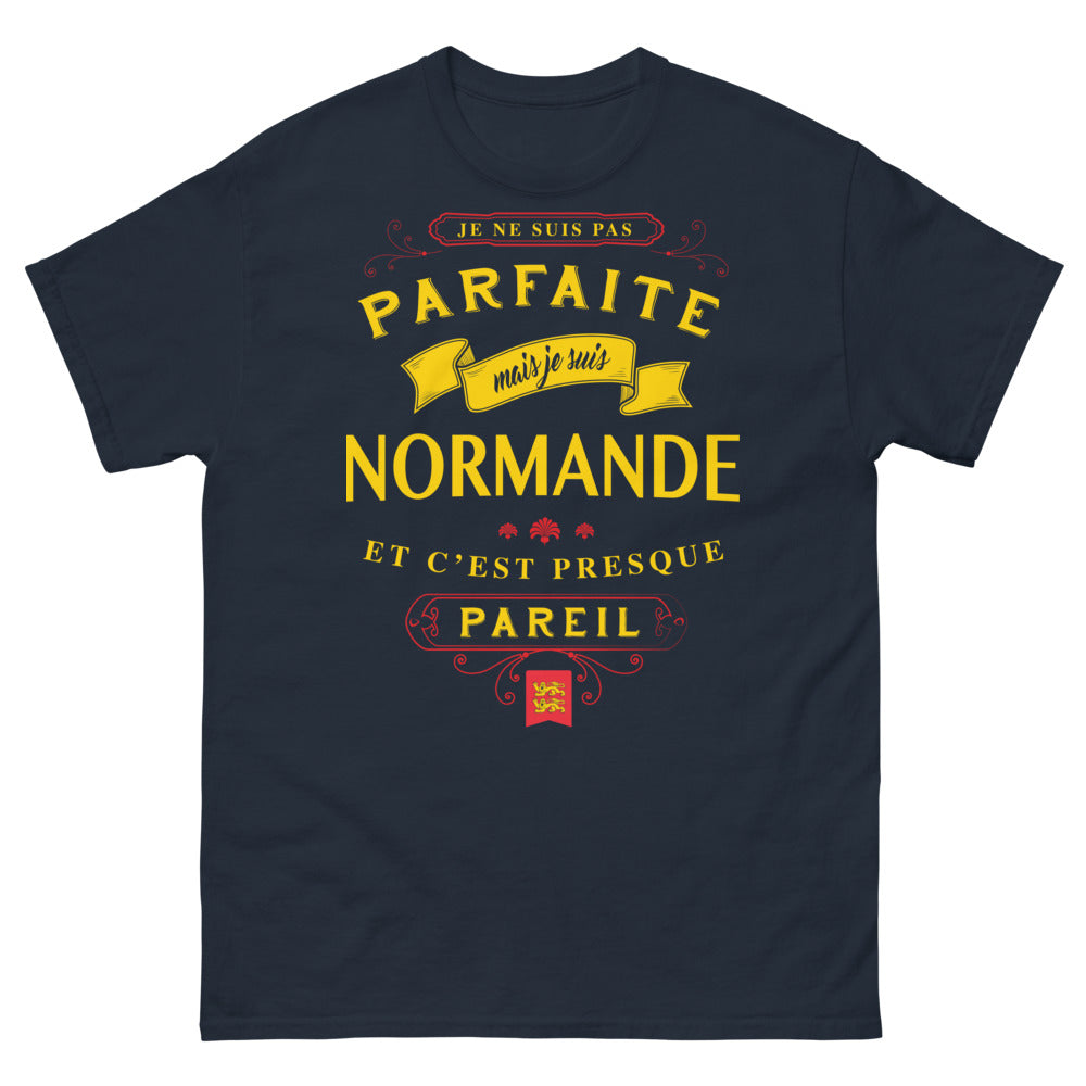 T-shirt Normand marine - Je ne suis pas parfaite mais je suis Normande