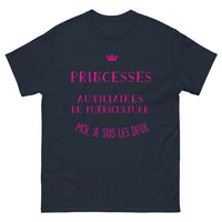 Thumbnail for T-shirt princesse et auxiliaire de puériculture marine - Je suis princesse et auxiliaire de puériculture