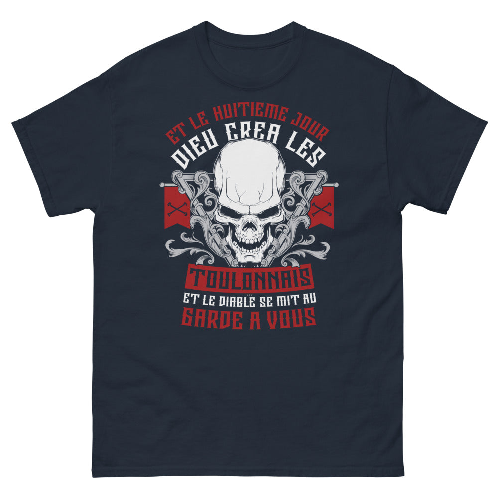 T-shirt Toulonnais marine - Le diable se mit au garde-à-vous