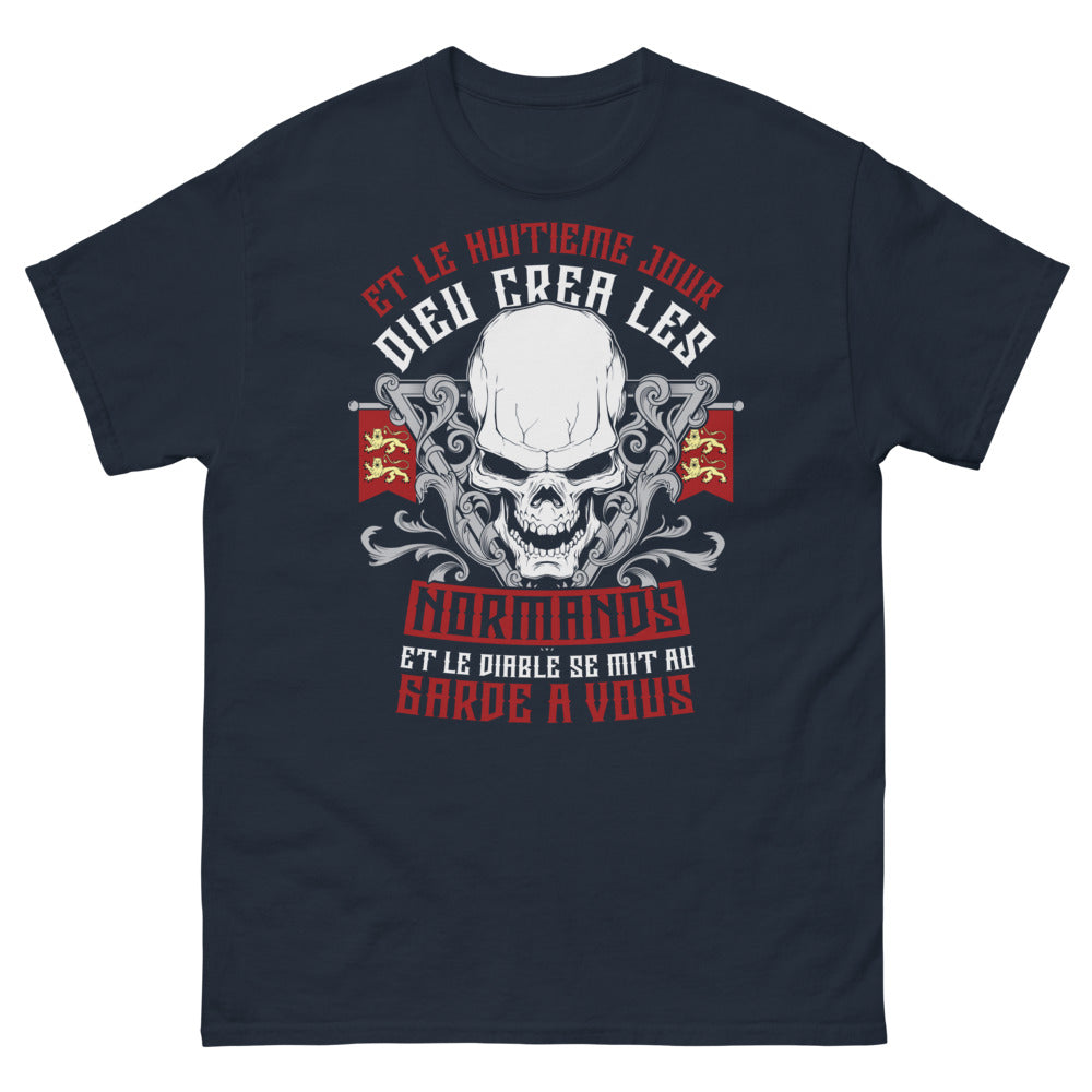T-shirt Normand marine - Et le huitième jour, Dieu créa les Normands