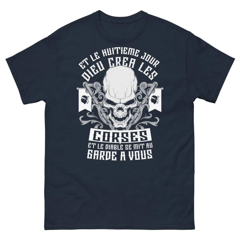 T-shirt Corse marine - Le diable se mit au garde-à-vous