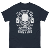 Thumbnail for T-shirt Corse marine - Le diable se mit au garde-à-vous