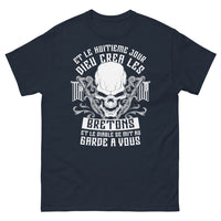 Thumbnail for T-shirt Breton marine - Et le diable se mit au garde-à-vous