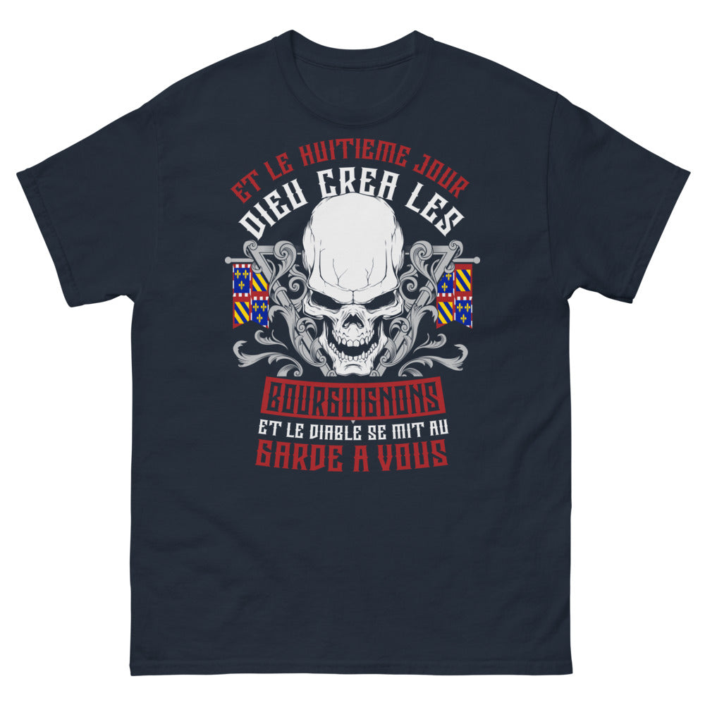 T-shirt Bourgogne marine - Dieu créa les Bourguignons