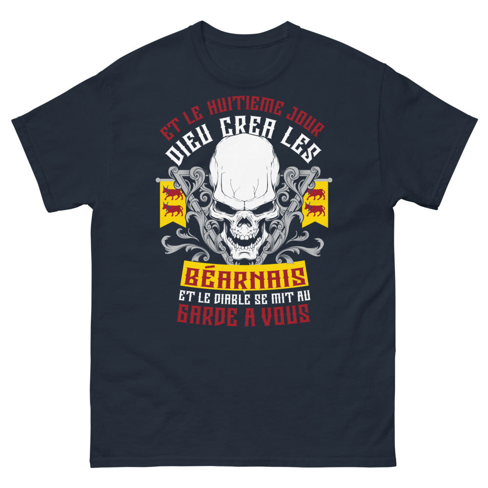 T-shirt Béarnais marine - Et le huitième jour, Dieu créa les Béarnais