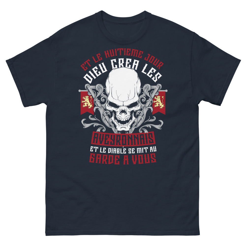T-shirt Aveyronnais marine - Dieu créa les Aveyronnais