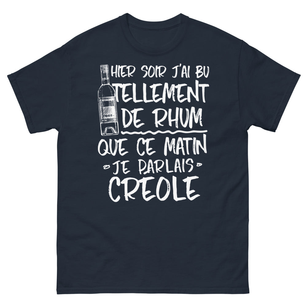 T-shirt Créole marine - Après le rhum je parlais créole