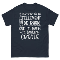 Thumbnail for T-shirt Créole marine - Après le rhum je parlais créole