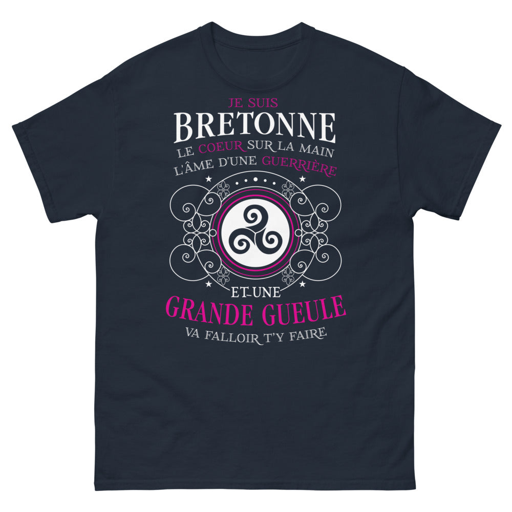 T-shirt Bretonne marine - Cœur sur la main, âme guerrière