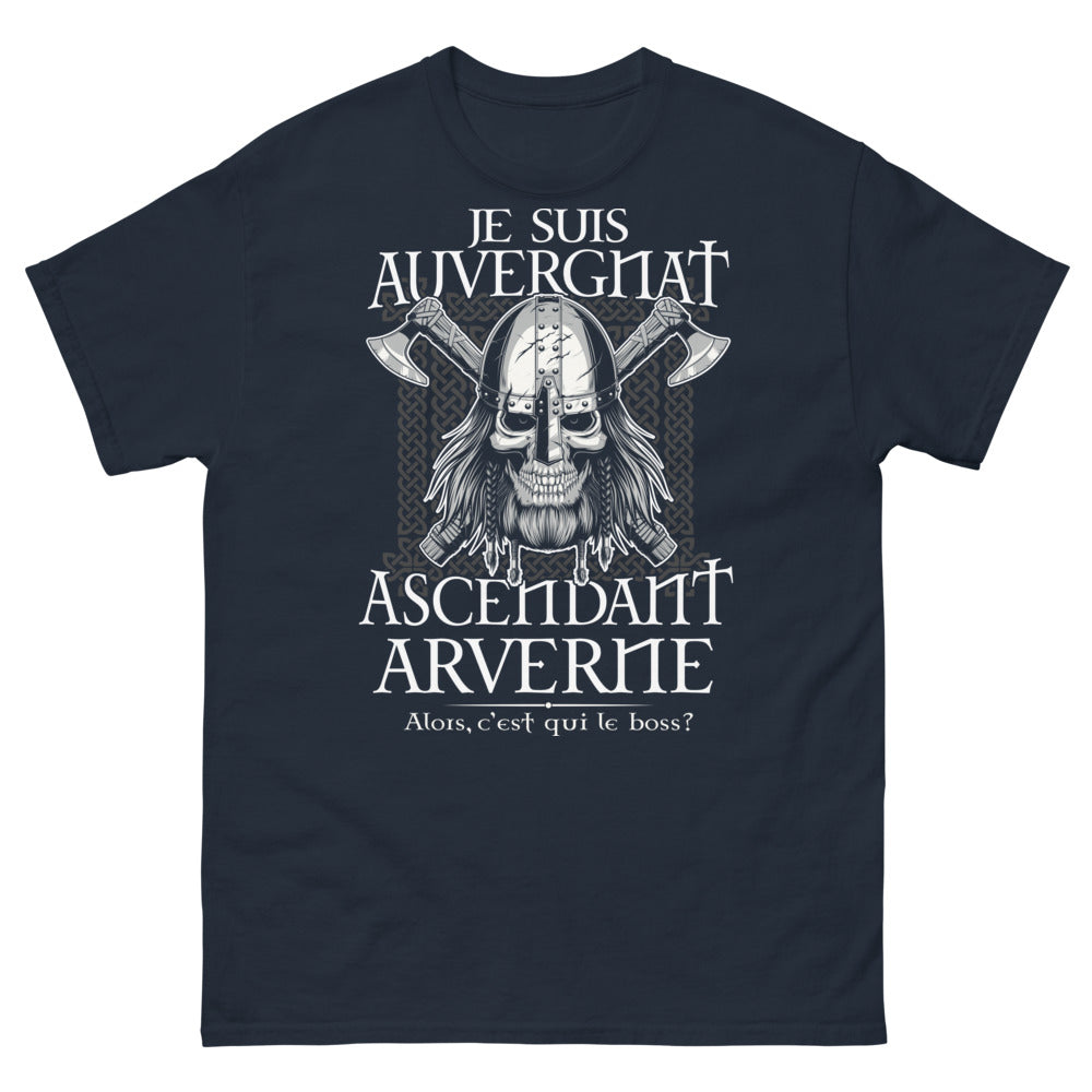 T-shirt Auvergne marine - Je suis Auvergnat : Qui est le boss ?
