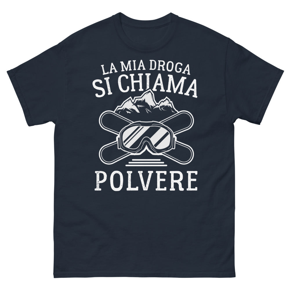 Maglietta Italia blu - La mia droga si chiama polvere