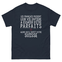 Thumbnail for T-shirt Suisses marine - Simplicité et perfection
