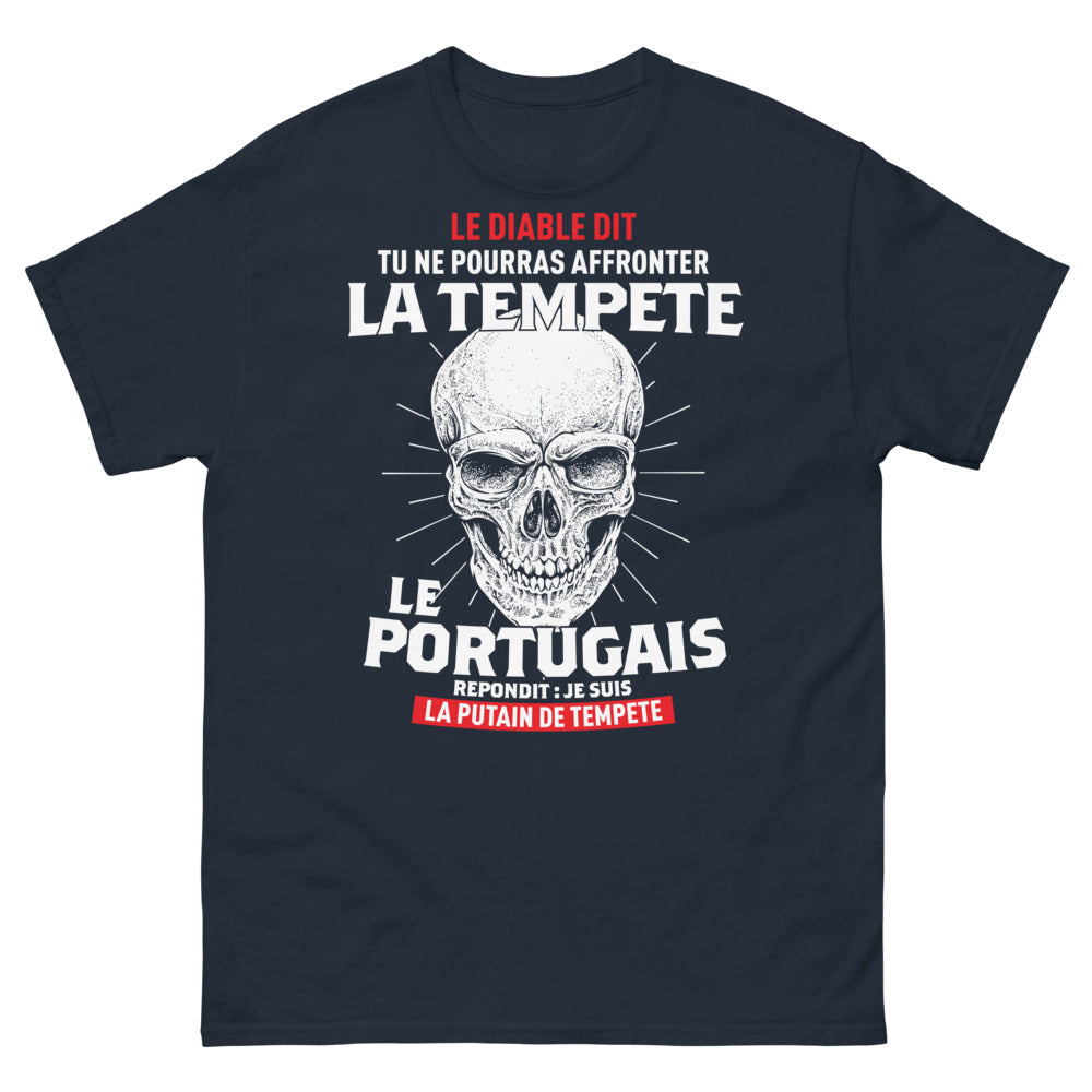 T-shirt Portugal marine - Je suis la tempête