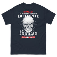 Thumbnail for T-shirt Lorrain marine - Je suis la putain de tempête
