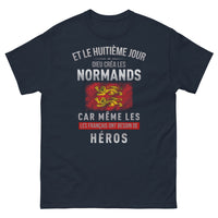 Thumbnail for T-shirt Normands marine - Dieu créa les héros