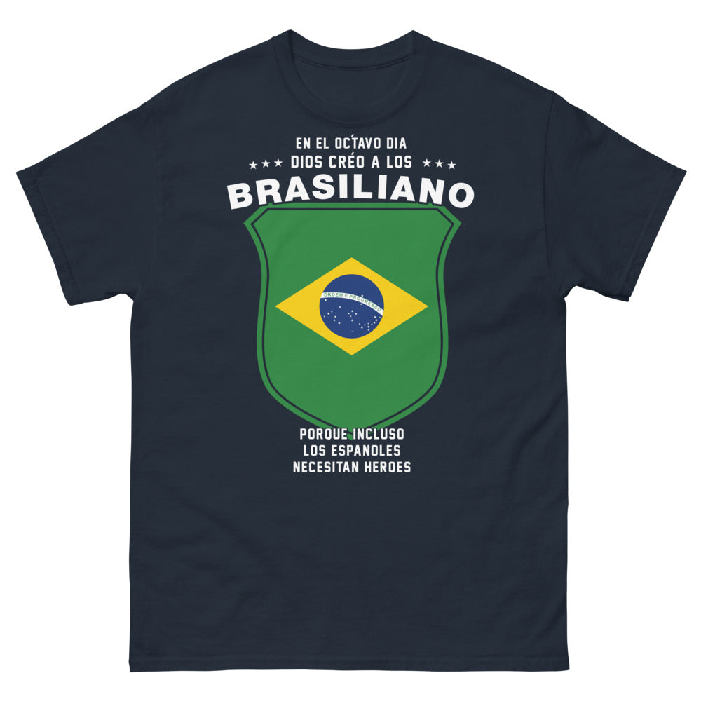 T-shirt Día Octavo marine - esprit fraternel hispano-brésilien