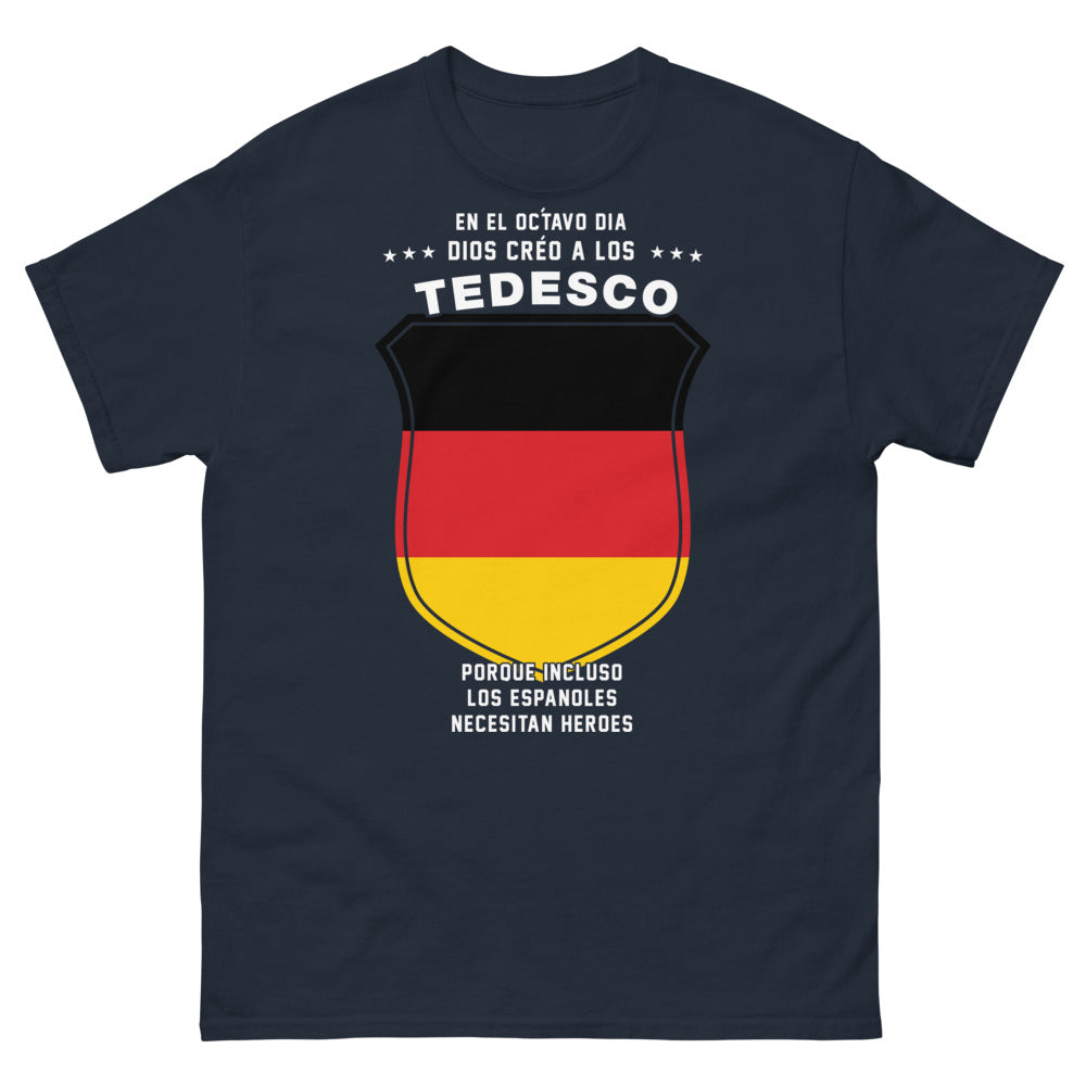 T-shirt Espagne marine - Tedesco héros