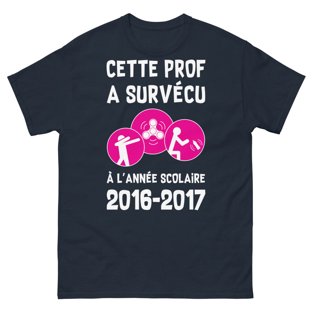 T-shirt profs d'école bleu marine - hommage humour prof
