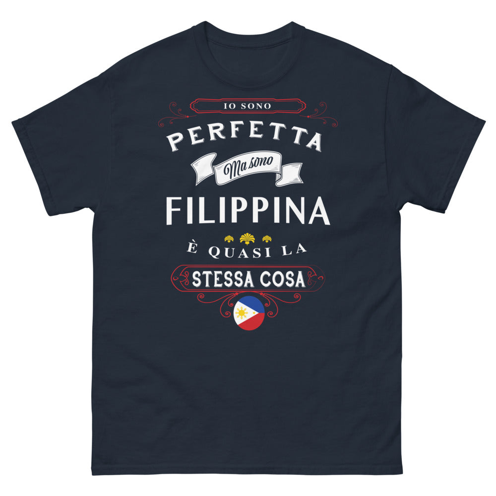 T-shirt Philippines marine - Io sono perfetta ma filippina