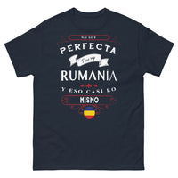 Thumbnail for T-shirt Roumanie bleu marine - No soy perfecta, soy rumana