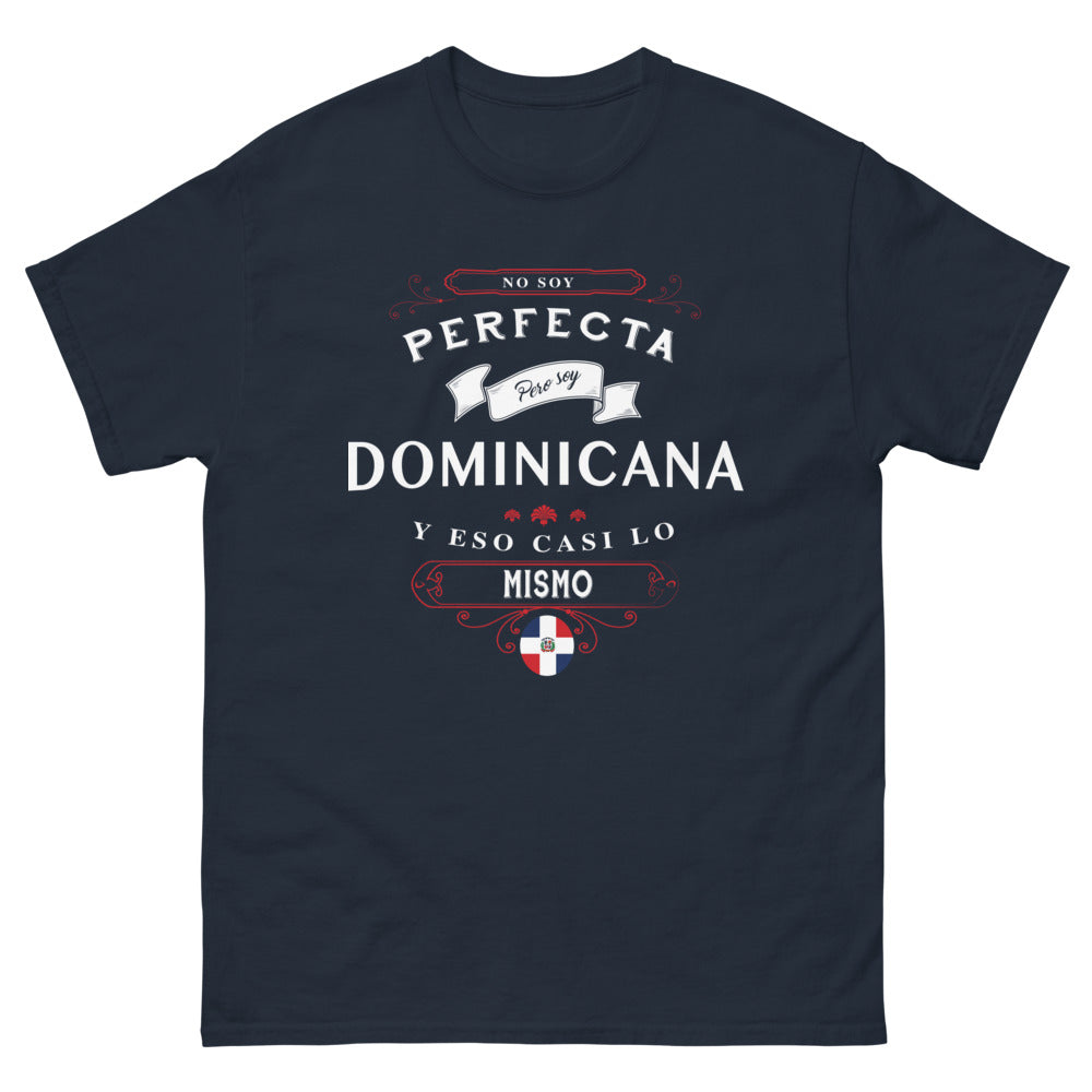 T-shirt dominicaine bleu marine - No soy perfecta