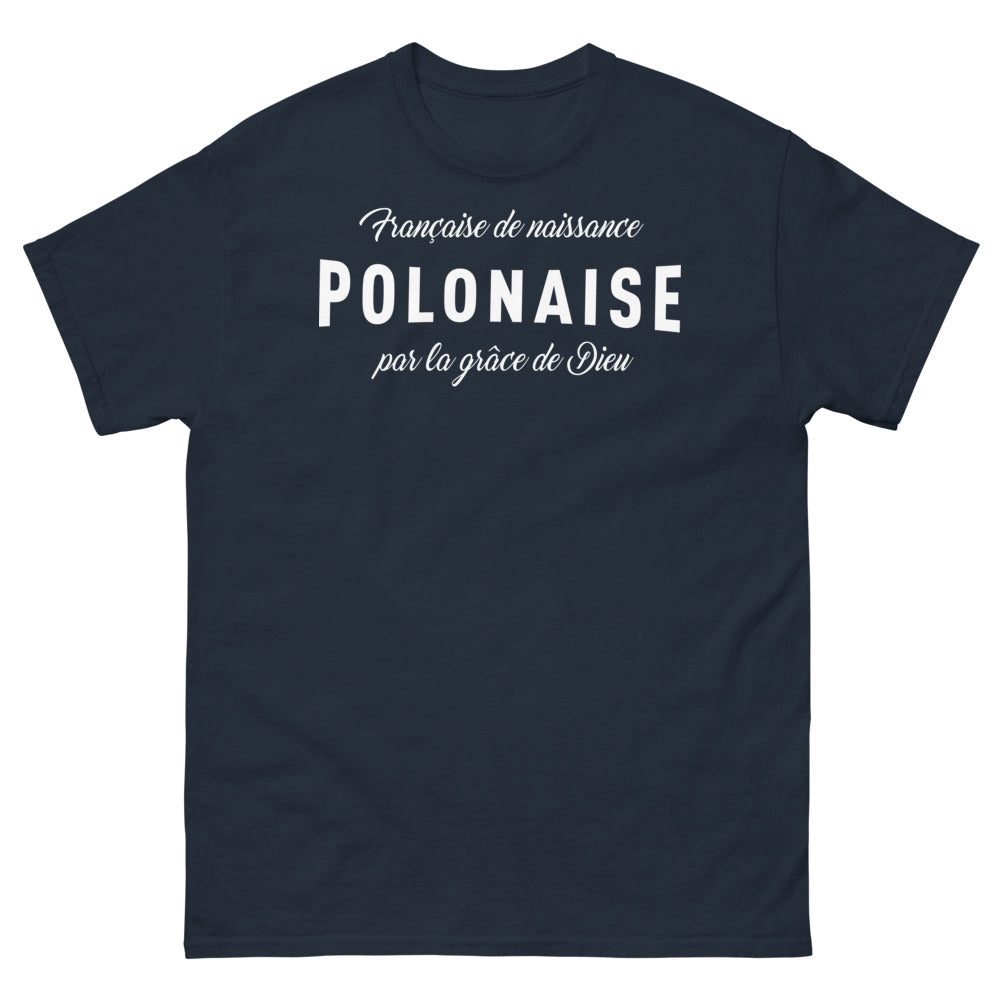 T-shirt Française de Naissance marine - double culture fière