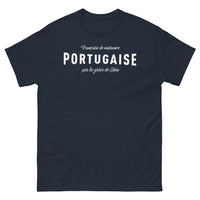 Thumbnail for T-shirt Française de naissance Portugaise marine - double origine humour et fierté