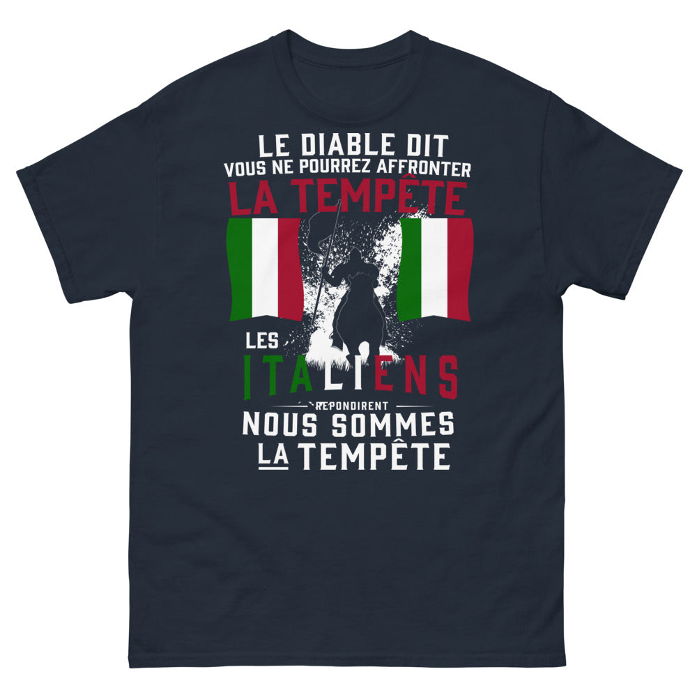 T-shirt Italie marine face - Nous sommes la Tempête