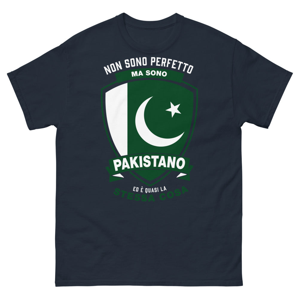 T-Shirt Pakistan blu - non sono perfetto ma sono pakistano