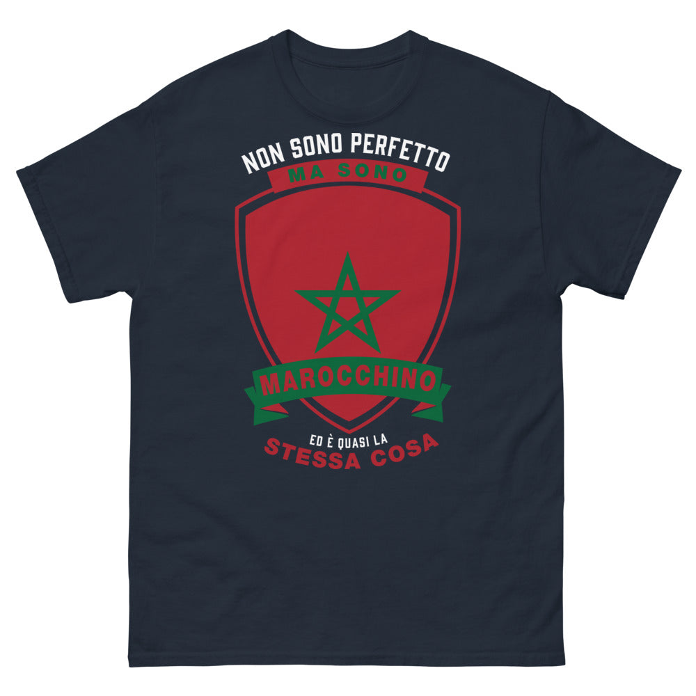 T-Shirt Marocchino blu - Non sono perfetto ma sono marocchino